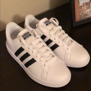 Adidas Cloudfoam Advantage Stripe White/Black 6.5